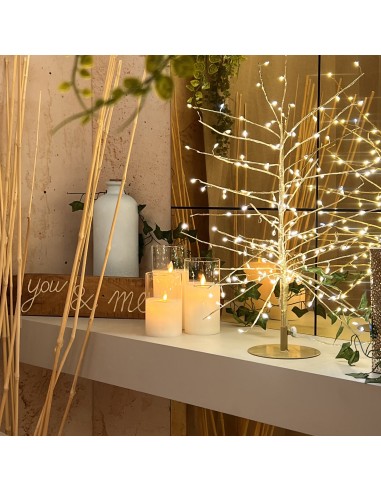 ALBERI DI NATALE: vendita online Albero Ramo di Natale Tiglio Champagne H60cm, 160 MicroLED Bianco Caldo e Bianco, FlashLED D...