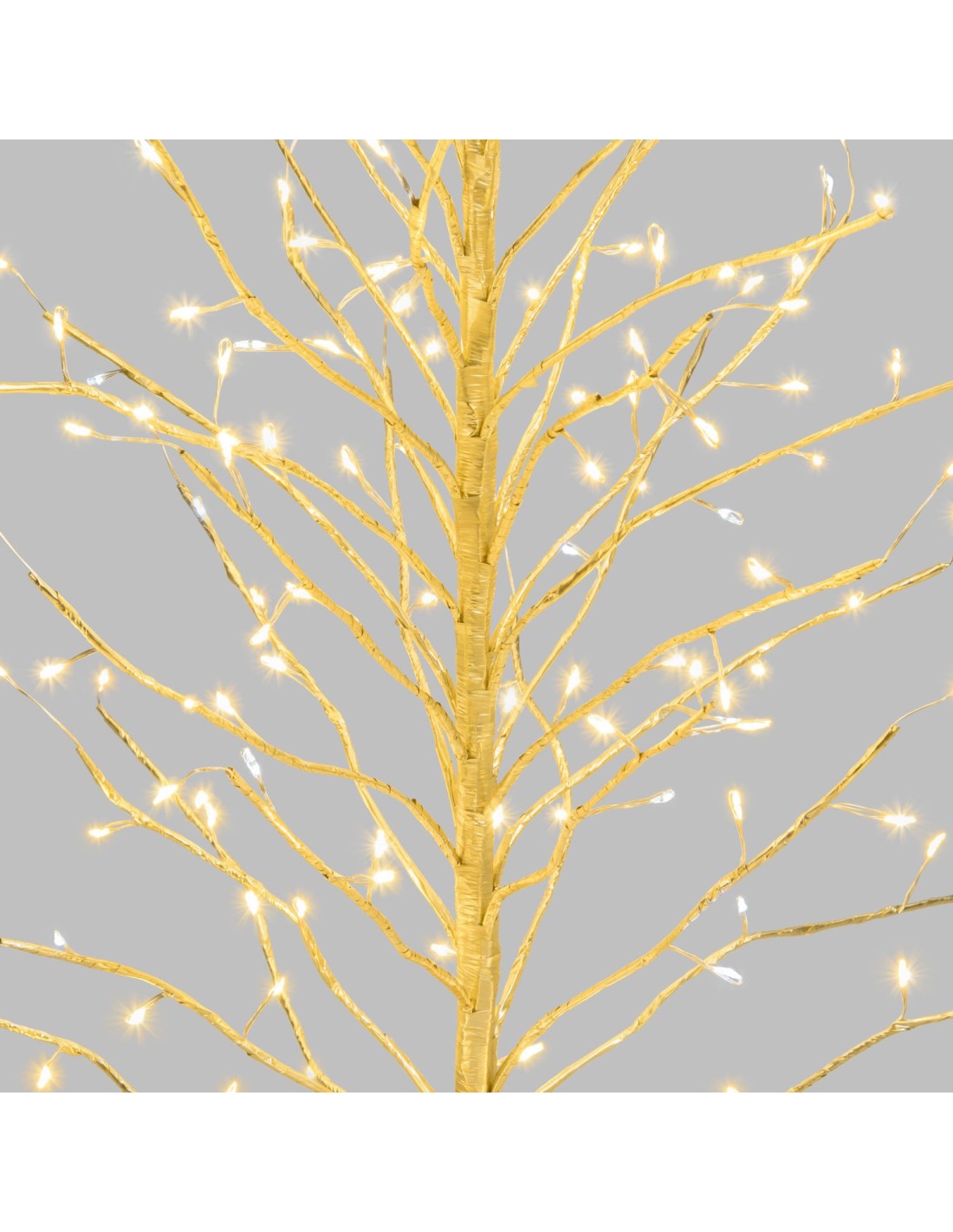 ALBERI DI NATALE: vendita online Albero Ramo di Natale Tiglio Champagne H60cm, 160 MicroLED Bianco Caldo e Bianco, FlashLED D...
