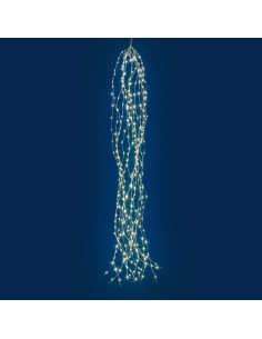LUCI DI NATALE: vendita online Cascata di Natale 300 MicroLED H100cm, FlashLED Diamond, Bianco Caldo, 15 Stringhe, Cavo Argen...