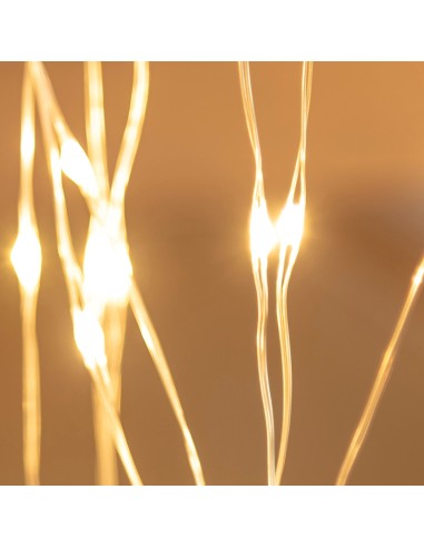 LUCI DI NATALE: vendita online Cascata di Natale 600 MicroLED H200cm, FlashLED Diamond, Bianco Caldo, 15 Stringhe, Cavo Argen...