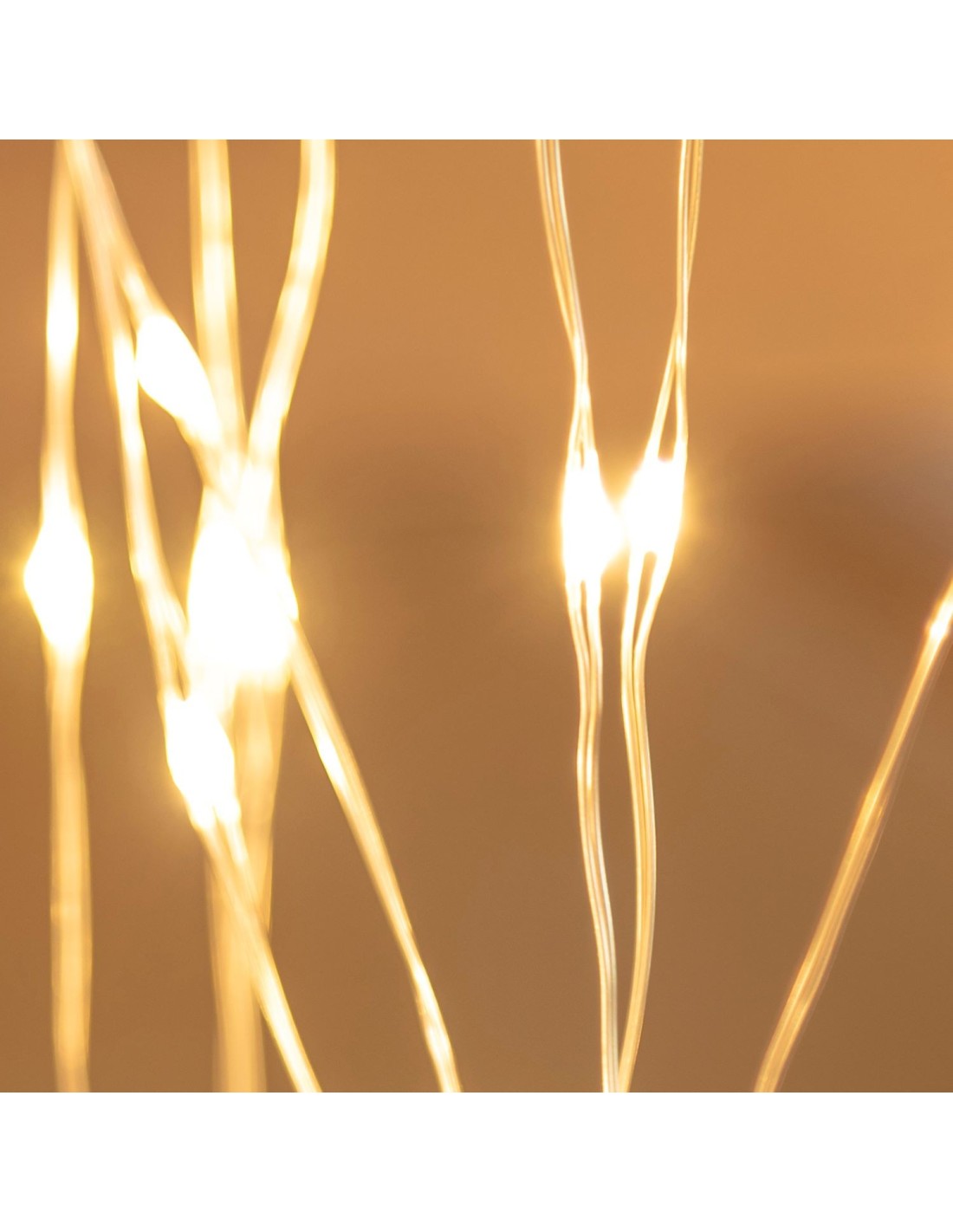 LUCI DI NATALE: vendita online Cascata di Natale 600 MicroLED H200cm, FlashLED Diamond, Bianco Caldo, 15 Stringhe, Cavo Argen...