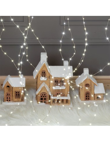 LUCI DI NATALE: vendita online Cascata di Natale 600 MicroLED H200cm, FlashLED Diamond, Luce Bianca, 15 Stringhe, Cavo Argent...