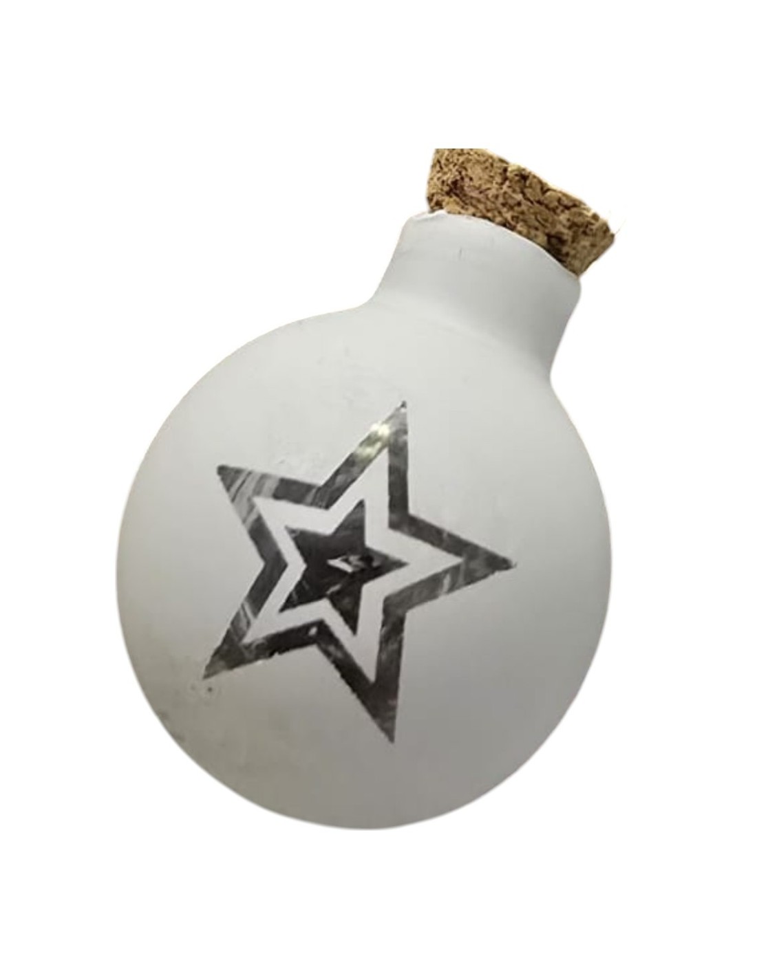 LUCI DI NATALE: vendita online Catena di Natale 12 Sfere Vetro Bianco Opaco ø25mm, Mix3 Decori Stella Cristallo Albero, Micro...
