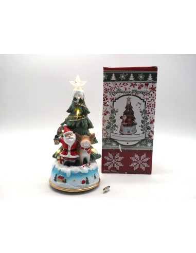 OGGETTISTICA NATALE: vendita online Carillon Paesaggio Natalizio 23x11cm, Decorazione Musicale da Collezione con Melodie di N...