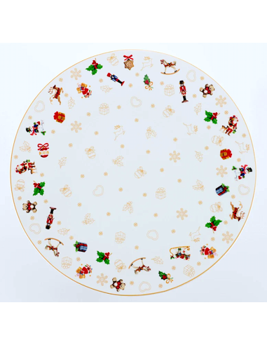 PIATTO PANETTONE 28CM TOYS NATALE