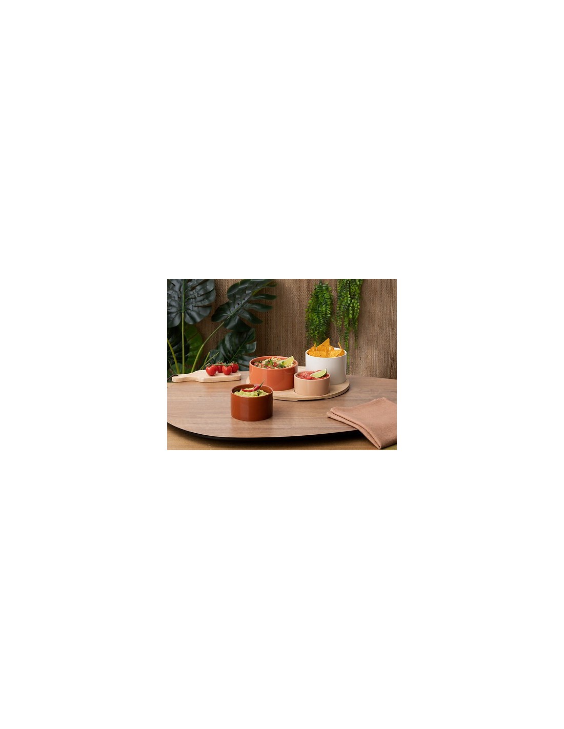 Set aperitivo Alicante 5 pezzi bambù e stoneware | shopincasa.it