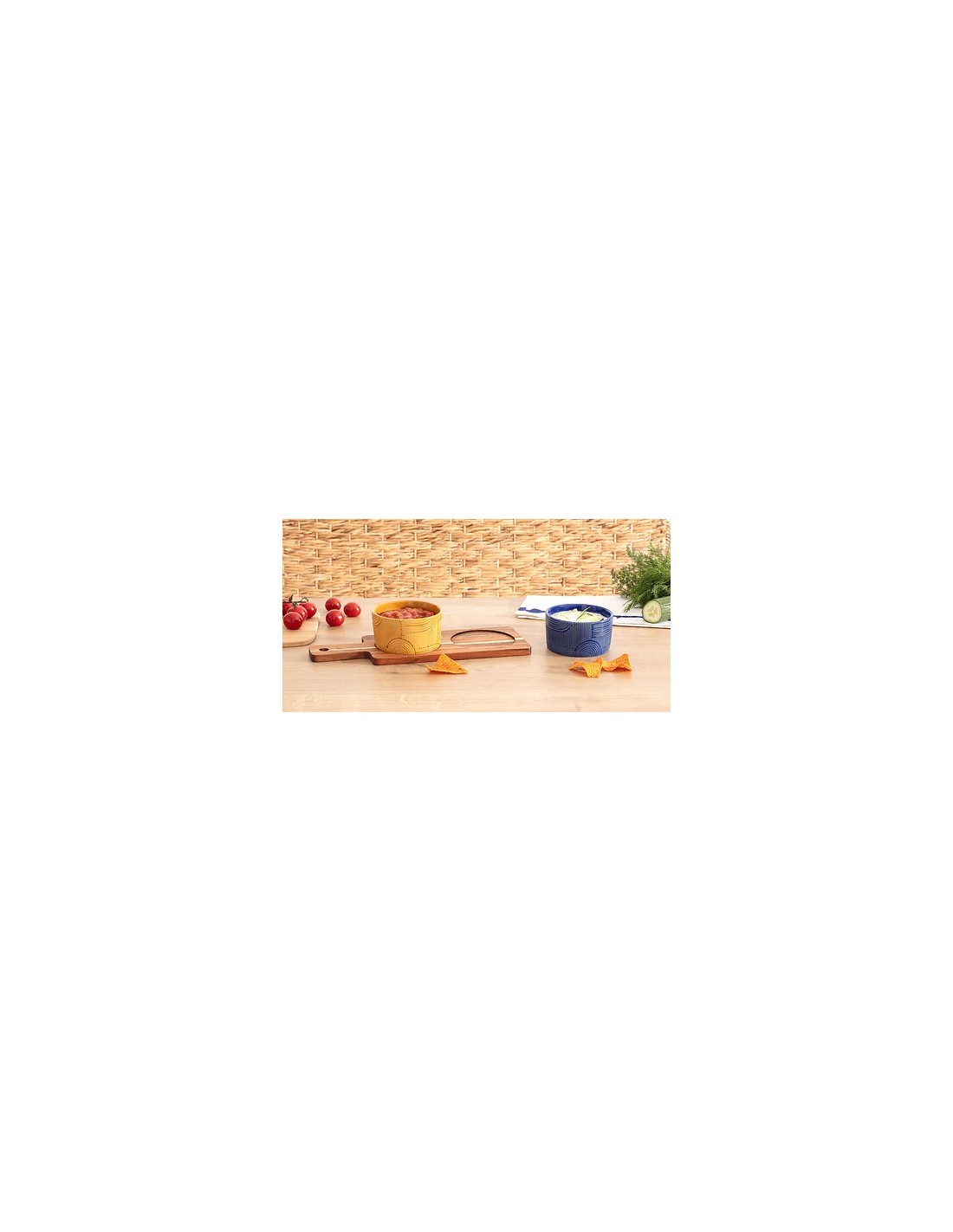 SET APERITIVO 196386 SOLEYA 2 CIOTOLE CON SUPPORTO LEGNO su Shop in...