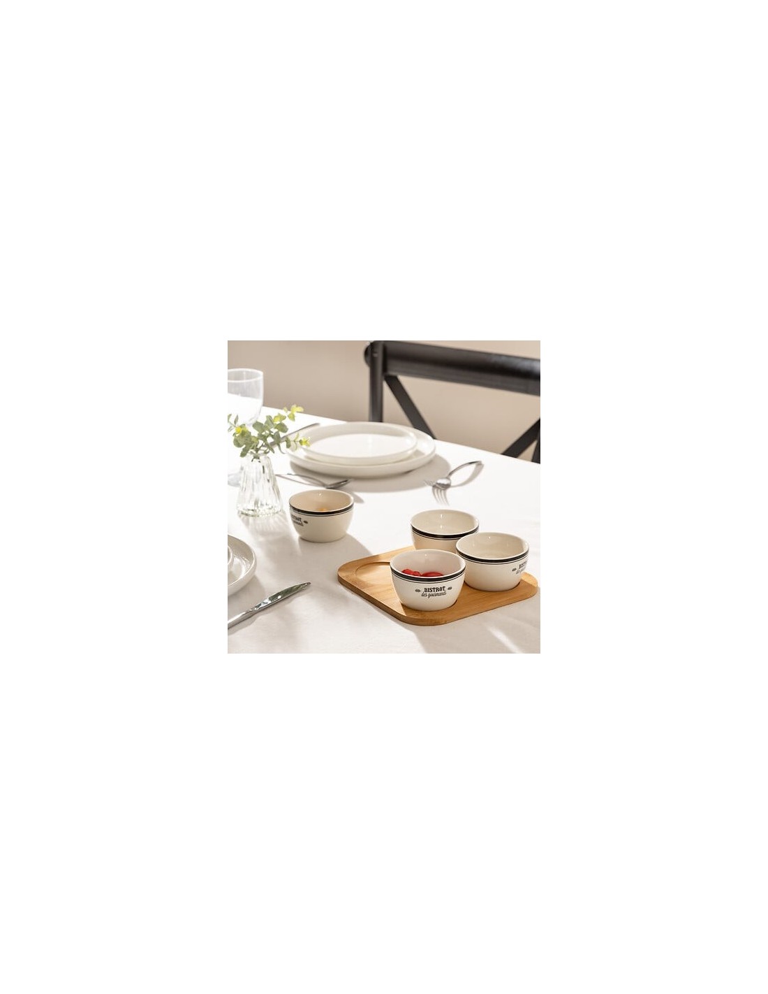SET APERITIVO 196424 4 CIOTOLE CON SUPPORTO BAMBOO su Shop in Casa