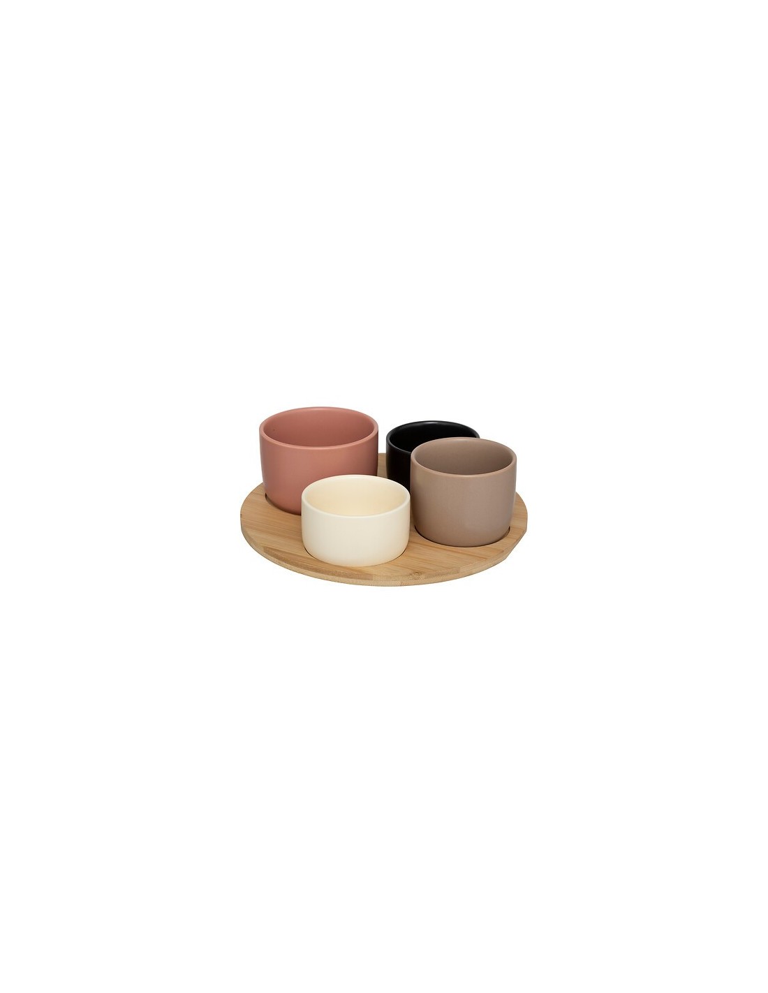 Set aperitivo Wavy Bliss 5 pezzi in bambù e ceramica | shopincasa.it