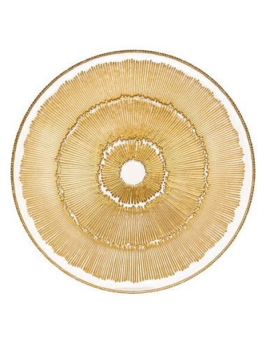 Sottopiatto Céleste in vetro dorato Ø33 cm | shopincasa.it