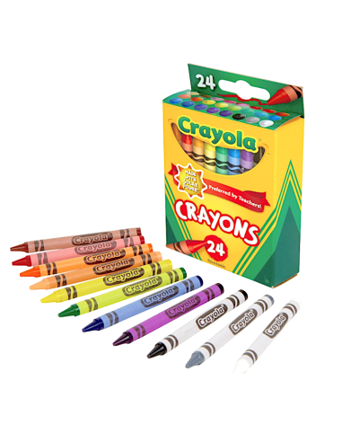 PRESCOLARI: vendita online CRAYOLA, 24 PASTELLI A CERA, CRAYON, CONFEZIONE DA 24 PEZZI, 24 COLORI ASSORTITI, SCUOLA, TEMPO LI...