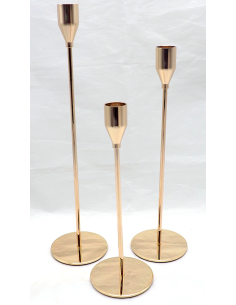 CANDELIERI: vendita online Set 3 Portacandela di Natale in Metallo Oro 22/27/32cm, Decorazione Elegante, Centrotavola Festivo...