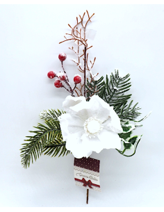 PICK INNEVATO 32CM CON AGHI PINO FIORE/BACCHE