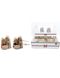 PERSONAGGI PRESEPE: vendita online Natività di Natale Piccola 5x4cm, Statuina in Poliresina, Sacra Famiglia Dettagliata in of...