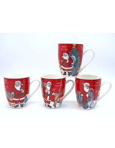 TAZZA BOMBATA DEC.NATALIZIO 10X8CM ASSORTITO