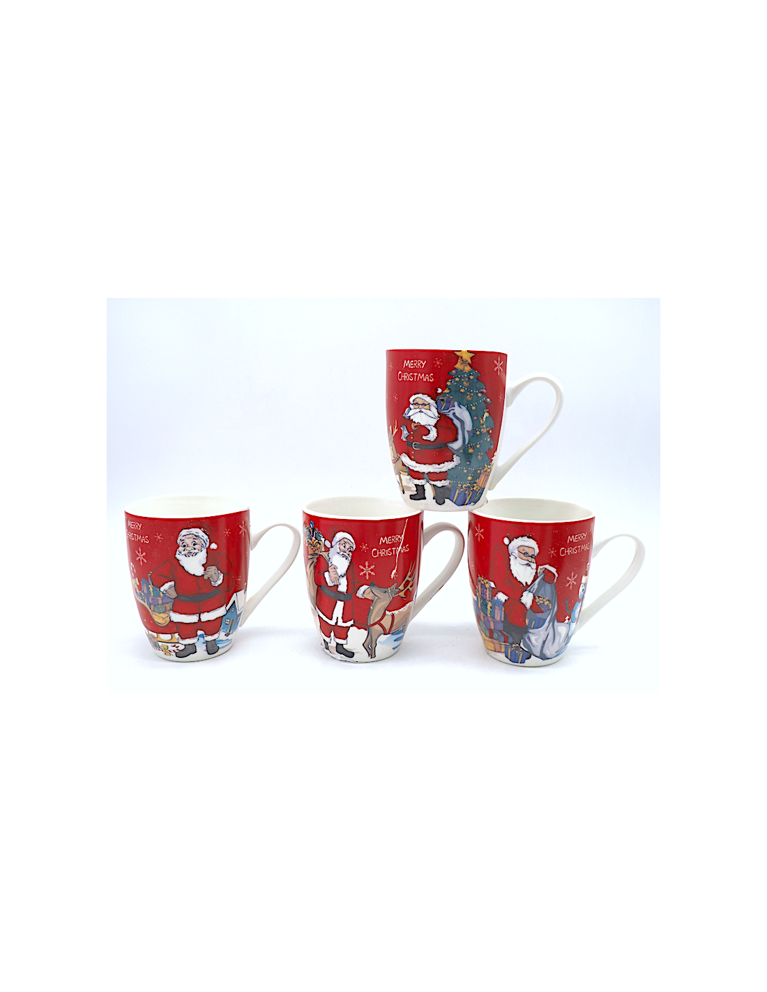 TAZZA BOMBATA DEC.NATALIZIO 10X8CM ASSORTITO