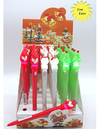 OGGETTISTICA NATALE: vendita online Penna Natalizia con Decorazione e Luce Assortita, Gadget Divertente e Regalo Originale in...