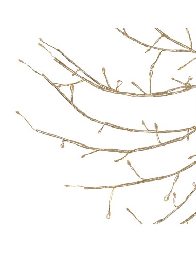 LUCI DI NATALE: vendita online Corona di Natale Tiglio Champagne ø45cm, 160 MicroLED Bianco Caldo e Bianco, FlashLED Diamond,...