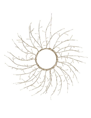 LUCI DI NATALE: vendita online Corona di Natale Tiglio Champagne ø45cm, 160 MicroLED Bianco Caldo e Bianco, FlashLED Diamond,...