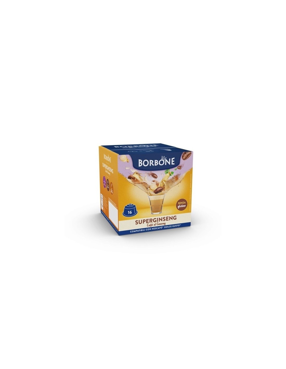 CAFFE': vendita online Caffè Borbone Super Ginseng – 16 Capsule Compatibili Dolce Gusto in offerta