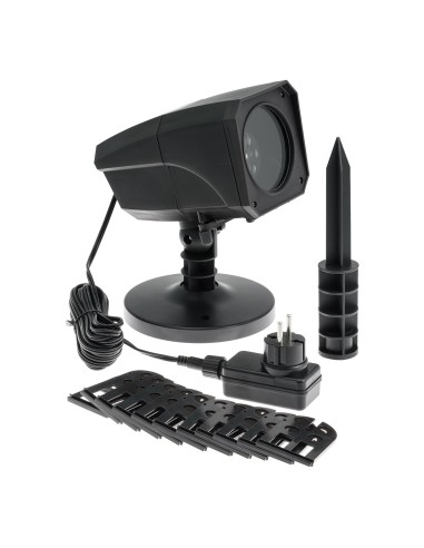 LUCI DI NATALE: vendita online Proiettore Garden LED Oscar, 12 Soggetti Intercambiabili, Effetto Rotante, 4x3W LED Bianco, Es...