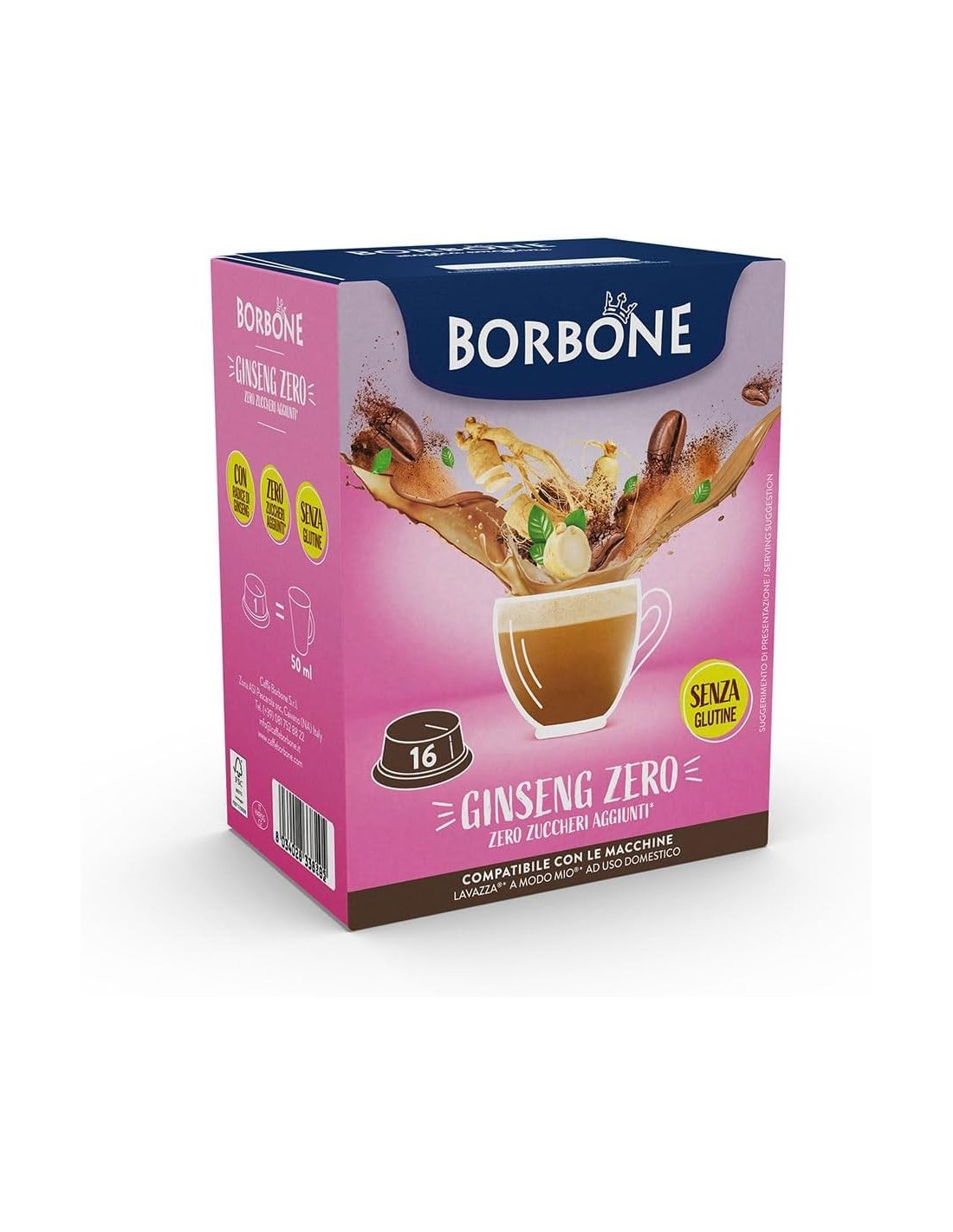 CAFFE': vendita online Caffè Borbone Ginseng Zero – 16 Capsule Compatibili Lavazza A Modo Mio in offerta