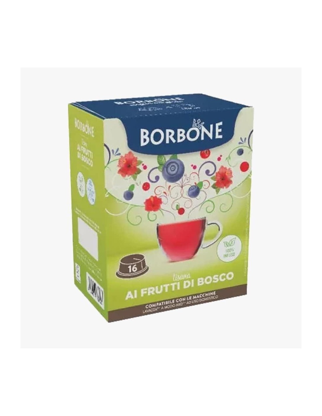 CAFFE': vendita online Caffè Borbone Tisana Frutti di Bosco – 16 Capsule Compatibili Lavazza A Modo Mio in offerta