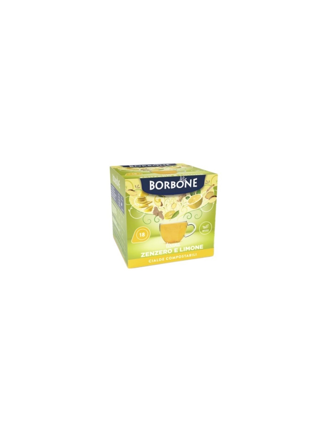 CAFFE': vendita online Tisana Zenzero e Limone – 18 Cialde ESE 44 mm Borbone in offerta
