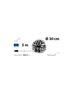 LUCI DI NATALE: vendita online Ramo Sfera di Natale RICH Champagne ø30cm, 384 MicroLED Bianco Caldo e Bianco, FlashLED Diamon... 2