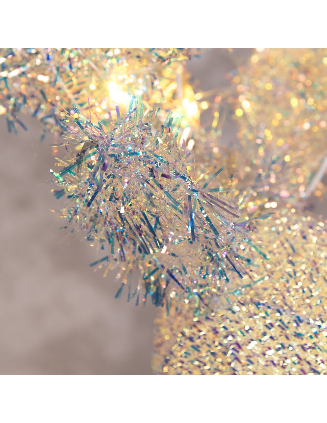 LUCI DI NATALE: vendita online Renna di Natale 3D H58cm, Tessuto Bianco Iridescente, 30 LED Bianco Caldo SuperBright, Timer 8...