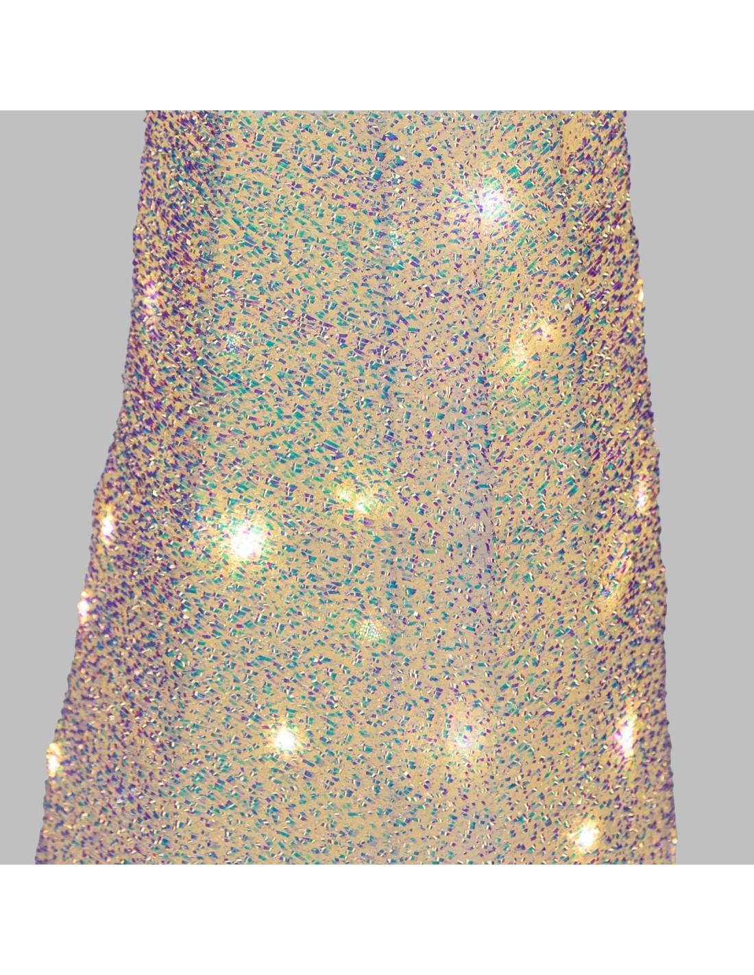 LUCI DI NATALE: vendita online Set 3 Coni di Natale IWR 3D H80-60-40cm, Tessuto Bianco Iridescente, 120 LED Bianco Caldo, Tim...