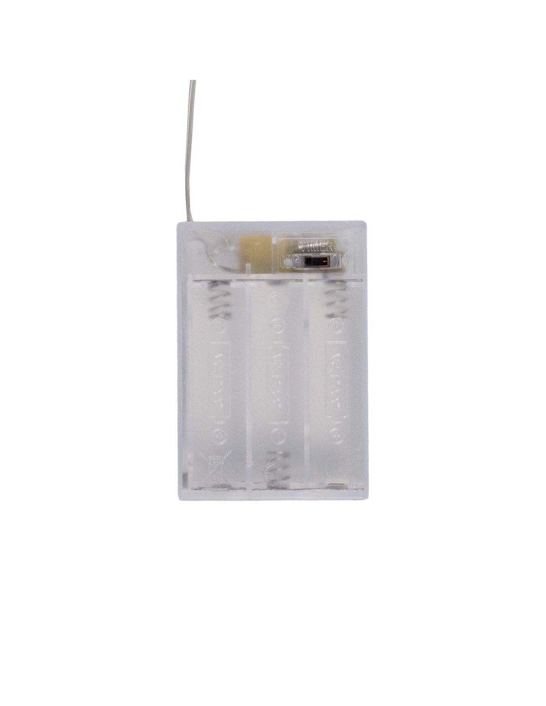 LUCI DI NATALE: vendita online Set 3 Coni di Natale IWR 3D H80-60-40cm, Tessuto Bianco Iridescente, 120 LED Bianco Caldo, Tim...