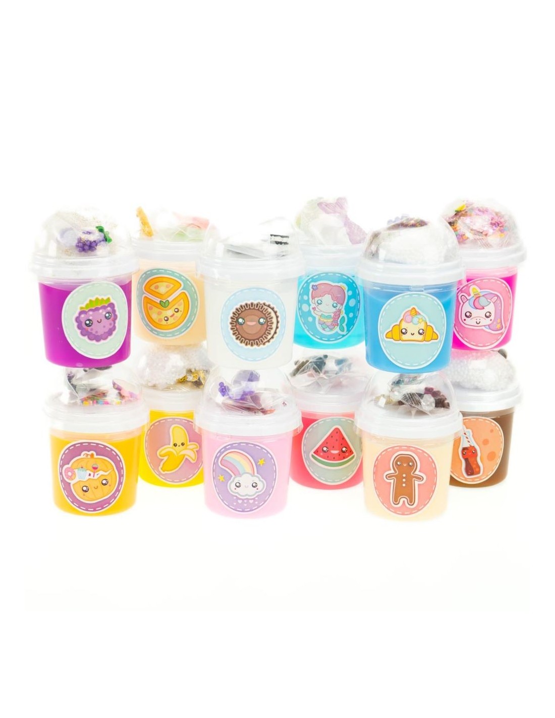 SLIME Vasetto Smoothie Shop - Slime Colorato con Perline e Glitter | Shop in Casa