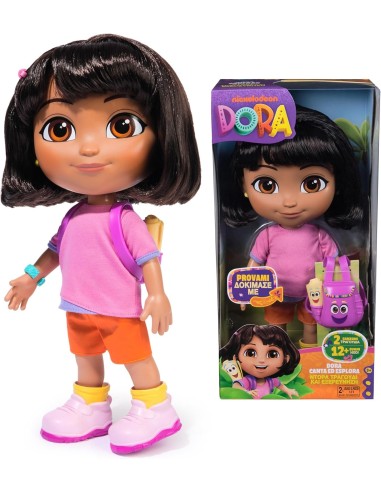 GIOCATTOLO PUBBLICIZZATO: vendita online DORA, BAMBOLA CANTA ED ESPLORA, MUSICA, SUONI, FRASI BILINGUE, ABITI E ACCESSORI, 3+...