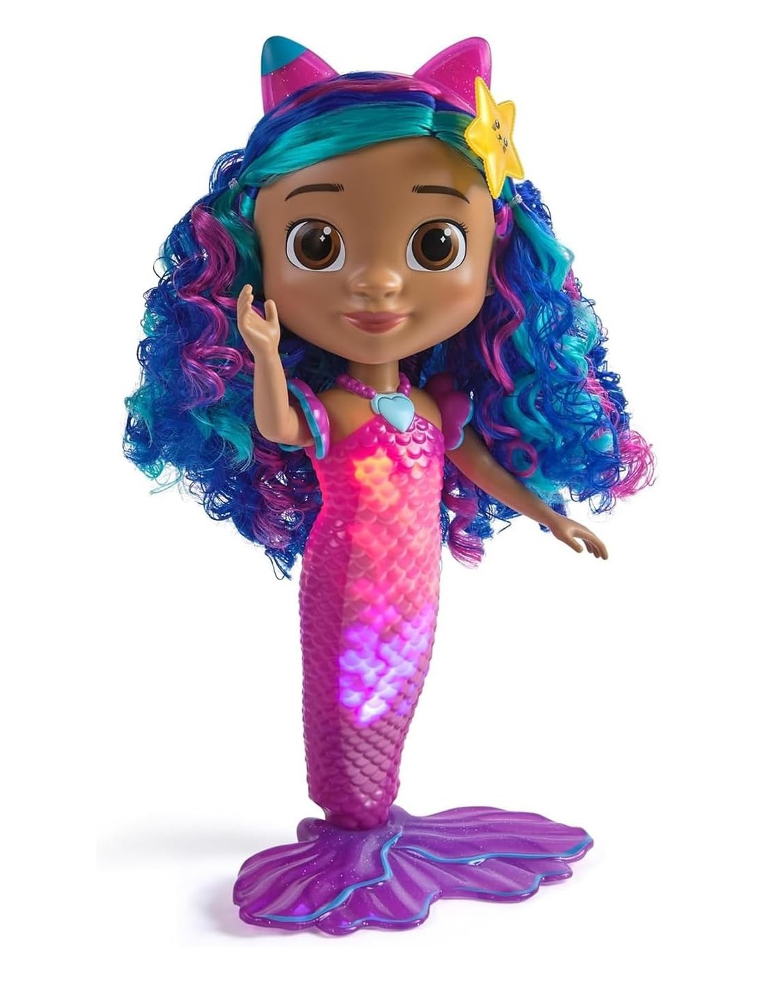 GIOCATTOLO PUBBLICIZZATO: vendita online BAMBOLA GABBY SIRENA SING SHINE, IMPERMEABILE CON LUCI E SUONI, 3+ ANNI in offerta