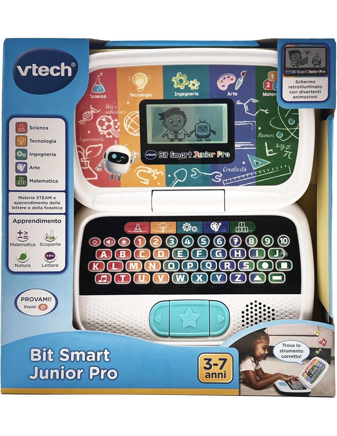 PRESCOLARI: vendita online BIT SMART JUNIOR PRO, COMPUTER EDUCATIVO S.T.E.A.M., SCHERMO LCD, 3-7 ANNI in offerta
