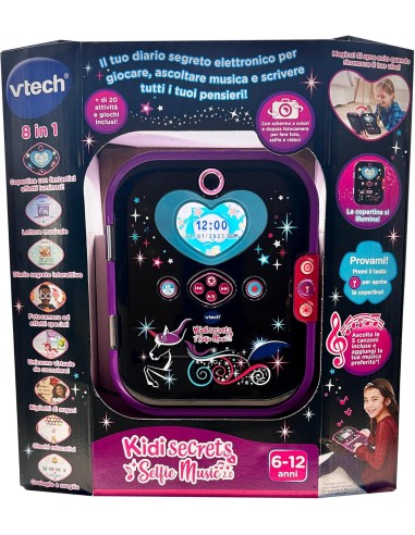 GIOCHI GIRL: vendita online KIDISECRETS SELFIE MUSIC 2.0 BLACK, DIARIO SEGRETO INTERATTIVO, DOPPIA FOTOCAMERA E MP3, 6+ ANNI ...
