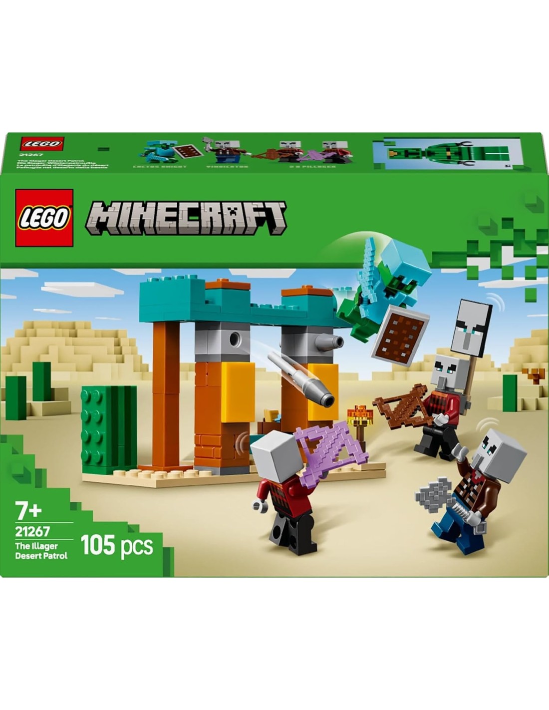 GIOCATTOLO PUBBLICIZZATO: vendita online LEGO MINECRAFT, PATTUGLIA NEL DESERTO DELLA BESTIA, GIOCATTOLO DA COSTRUIRE CON FIGU...