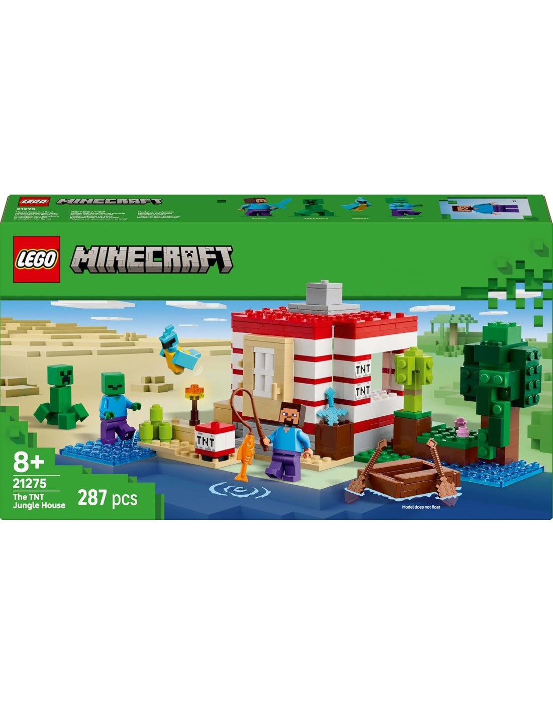 GIOCATTOLO PUBBLICIZZATO: vendita online LEGO MINECRAFT, CASA ESPLOSIVA NELLA GIUNGLA, GIOCATTOLO INTERATTIVO CON FIGURE E TN...