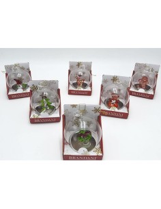 SFERE E PENDAGLI: vendita online Decorazione pallina di Natale soggetti assortiti in vetro Brandani - La magia di Natale a ca...