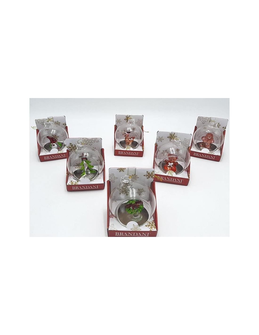 SFERE E PENDAGLI: vendita online Decorazione pallina di Natale soggetti assortiti in vetro Brandani - La magia di Natale a ca...