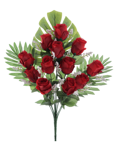 MAZZO 5501-08 ROSE ROSSE CON BOCCIOLI