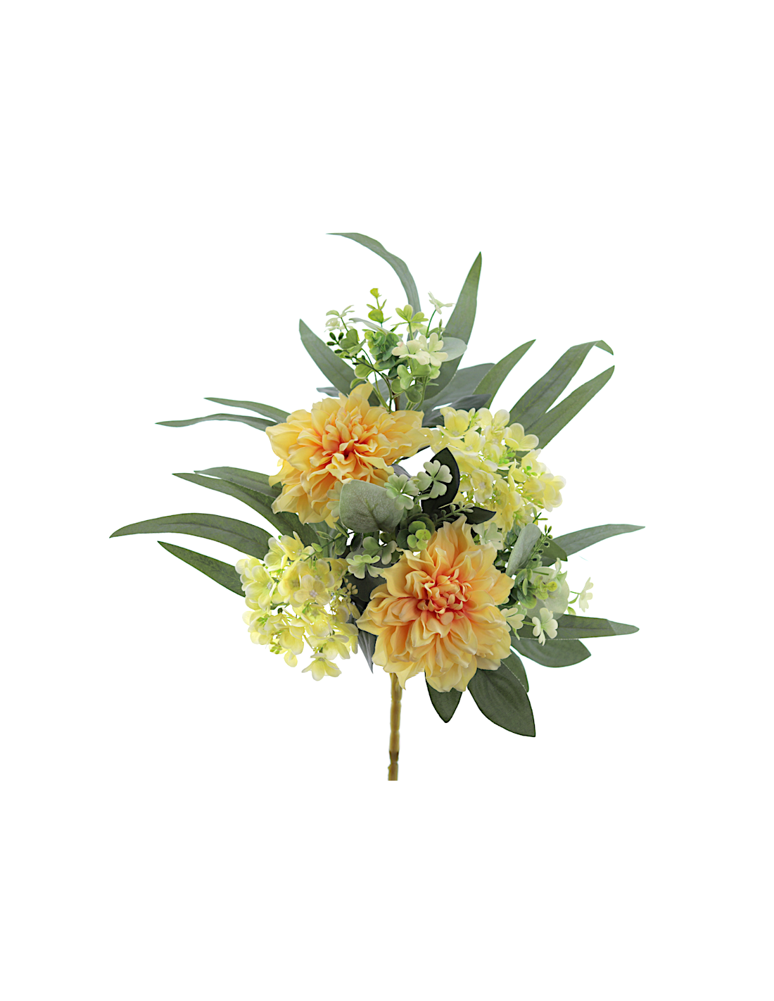MAZZO 5541-02 DALIE/ORTENSIE GIALLE CON BOCCIOLI