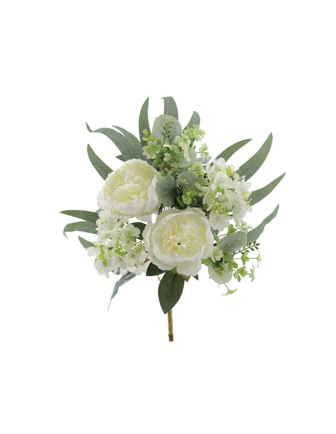 MAZZO 5545-01 PEONIE/ORTENSIE BIANCHE CON BOCCIOLI