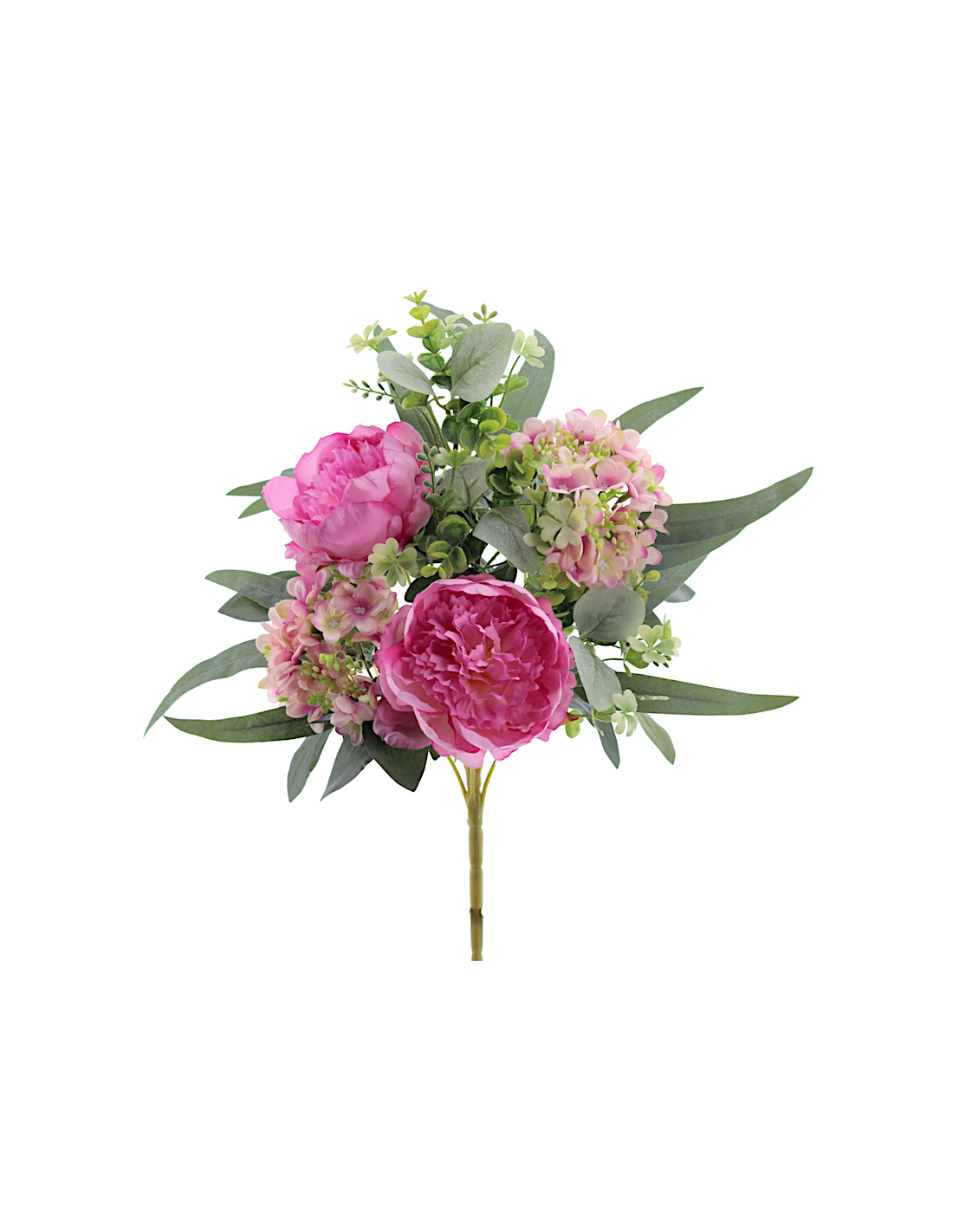 MAZZO 5545-07 PEONIE/ORTENSIE FUCSIA CON BOCCIOLI