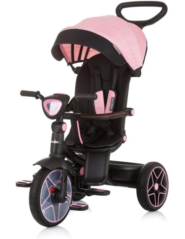 BICI - PRIMI PASSI - AUTO: vendita online TRICICLO, CHIPOLINO DERBY, FLAMINGO, 2 IN 1, 18 MESI, 80X50X105 CM in offerta