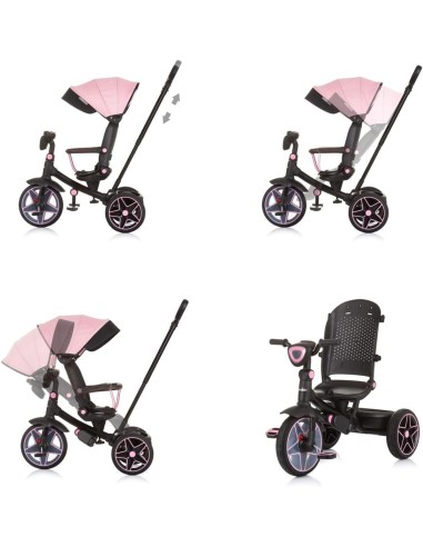 BICI - PRIMI PASSI - AUTO: vendita online TRICICLO, CHIPOLINO DERBY, FLAMINGO, 2 IN 1, 18 MESI, 80X50X105 CM in offerta