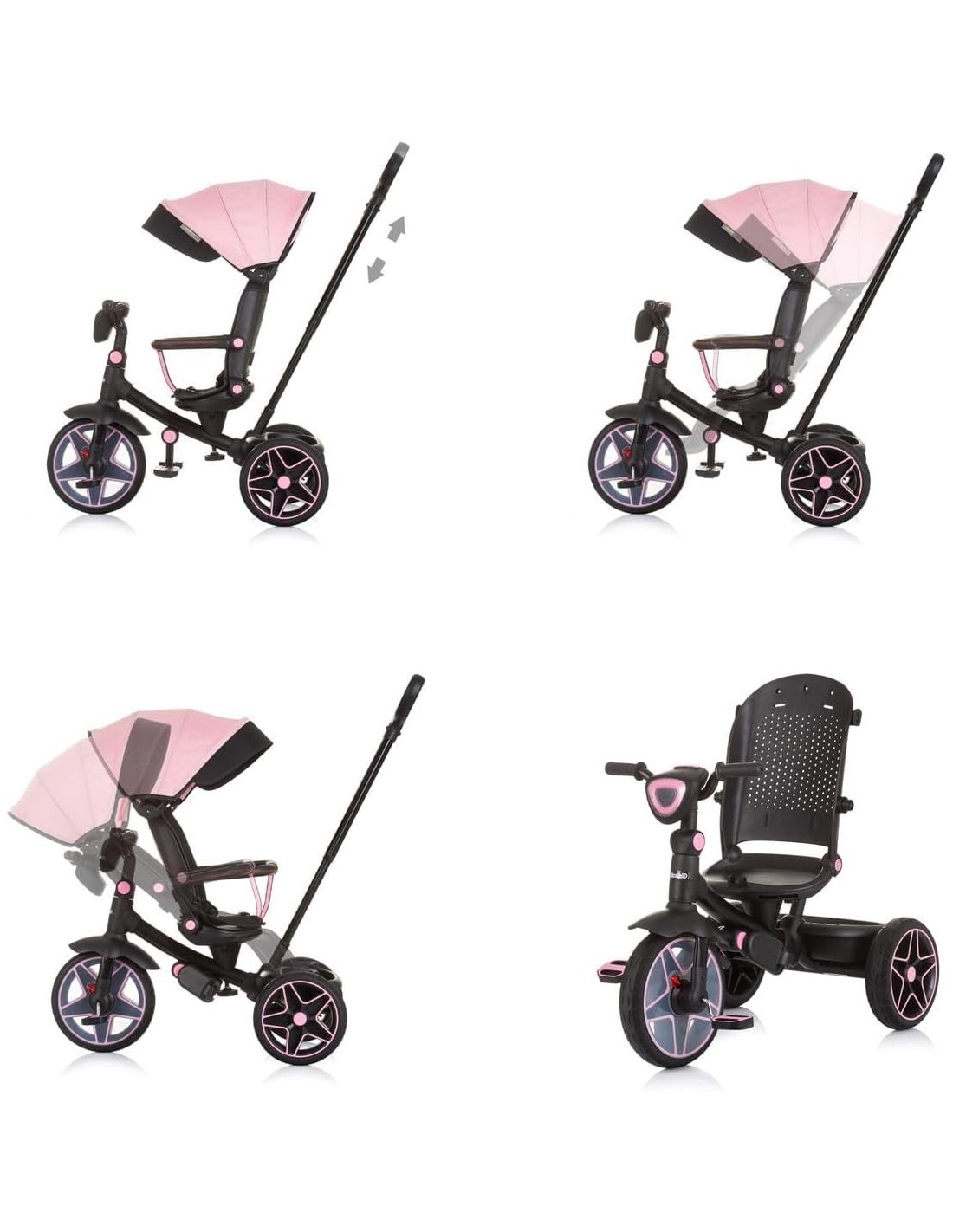 BICI - PRIMI PASSI - AUTO: vendita online TRICICLO, CHIPOLINO DERBY, FLAMINGO, 2 IN 1, 18 MESI, 80X50X105 CM in offerta