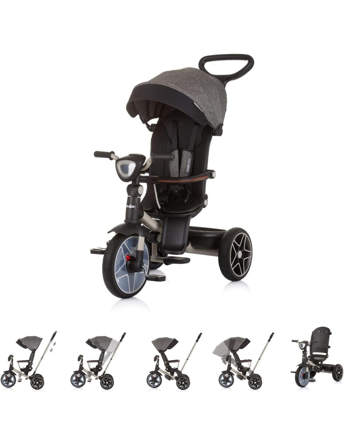 BICI - PRIMI PASSI - AUTO: vendita online TRICICLO, CHIPOLINO DERBY, MACADAMIA, 2 IN 1, 80X50X105 CM in offerta