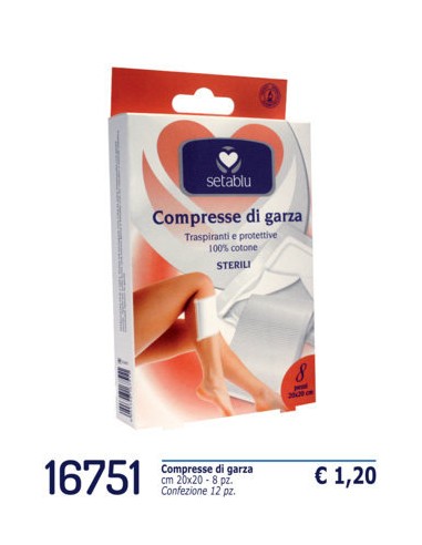 CONF 8 COMPRESSE 16751 DI GARZA